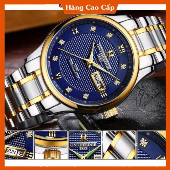 Đồng hồ nam ONTHEEDGE 025 dây thép cao cấp không gỉ (xanh) | BigBuy360 - bigbuy360.vn