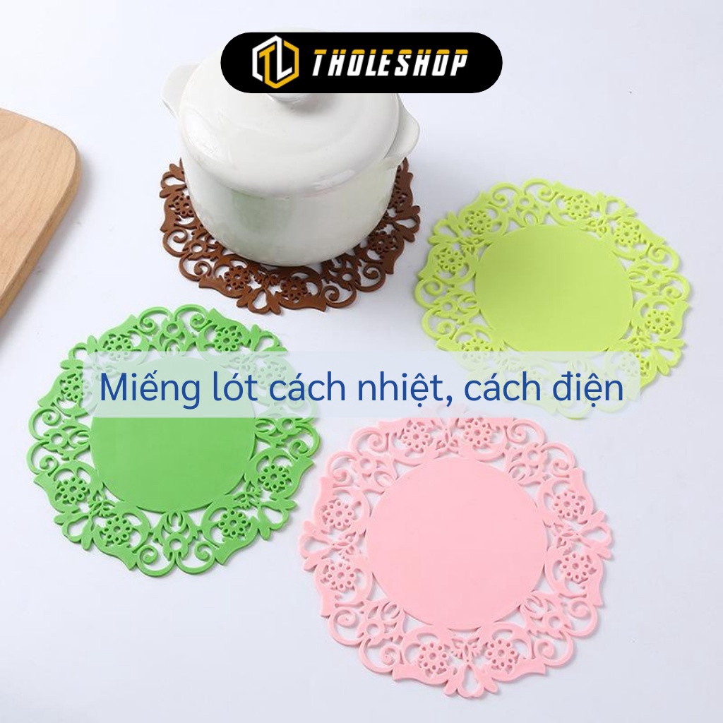 [SGD] Đế Lót Ly - Miếng Lót Nồi, Chén Bát Dĩa Silicone Họa Tiết Hình Hoa Cách Nhiệt  1029