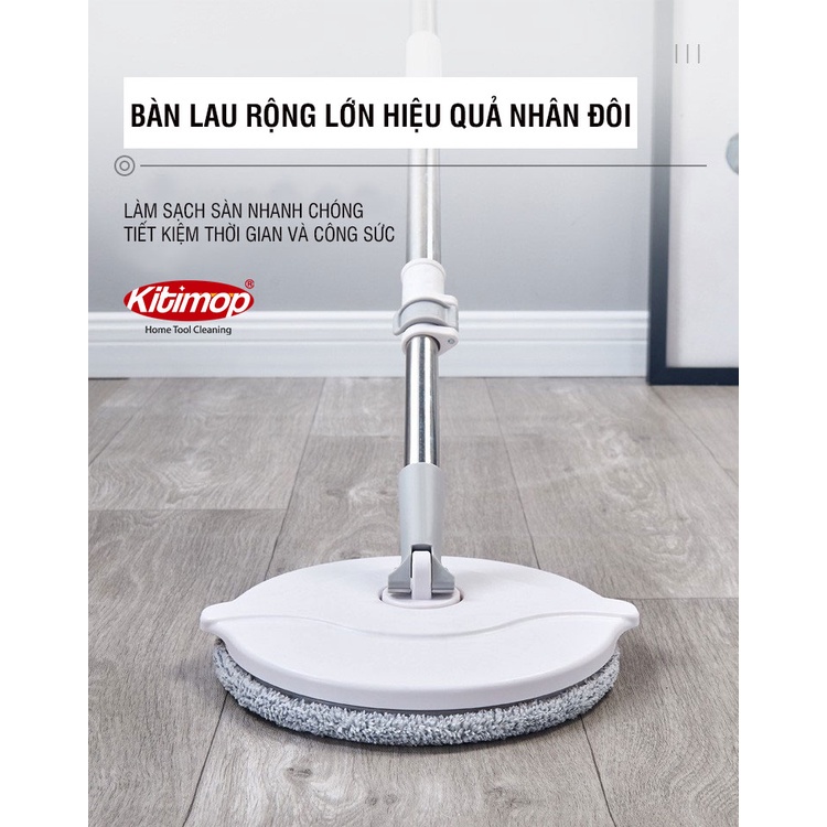 Giẻ lau nhà hình tròn đường kính 25cm dùng thay thế cho bộ lau nhà Kitimop-K8