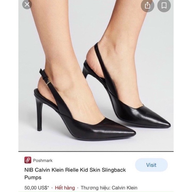 Giày Slingback Calvin Kein xuất dư liệu