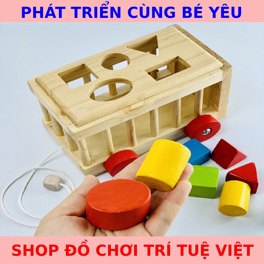 ✅PHÁT TRIỂN IQ CHO BÉ✅ ĐỒ CHƠI GỖ_THẢ HÌNH VÀO XE KÉO NHIỀU MÀU SẮC