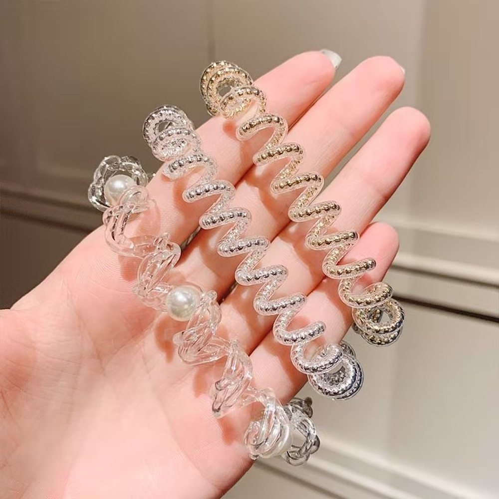Dây Cột Tóc Cao Su Đính Hạt Ngọc Trai Thời Trang Hàn Quốc Cho Nữ