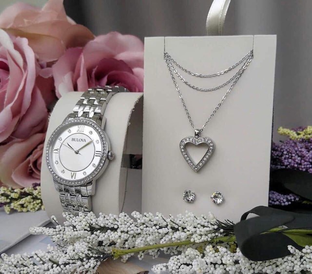 Đồng hồ nữ BULOVA Women's 96X138 Swarvoski Crystal Box Set