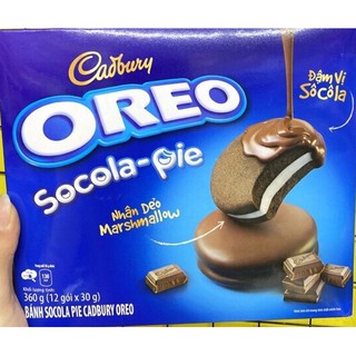 Bánh oreo sô-cô-la pie nhân dẻo marshmallow 360g