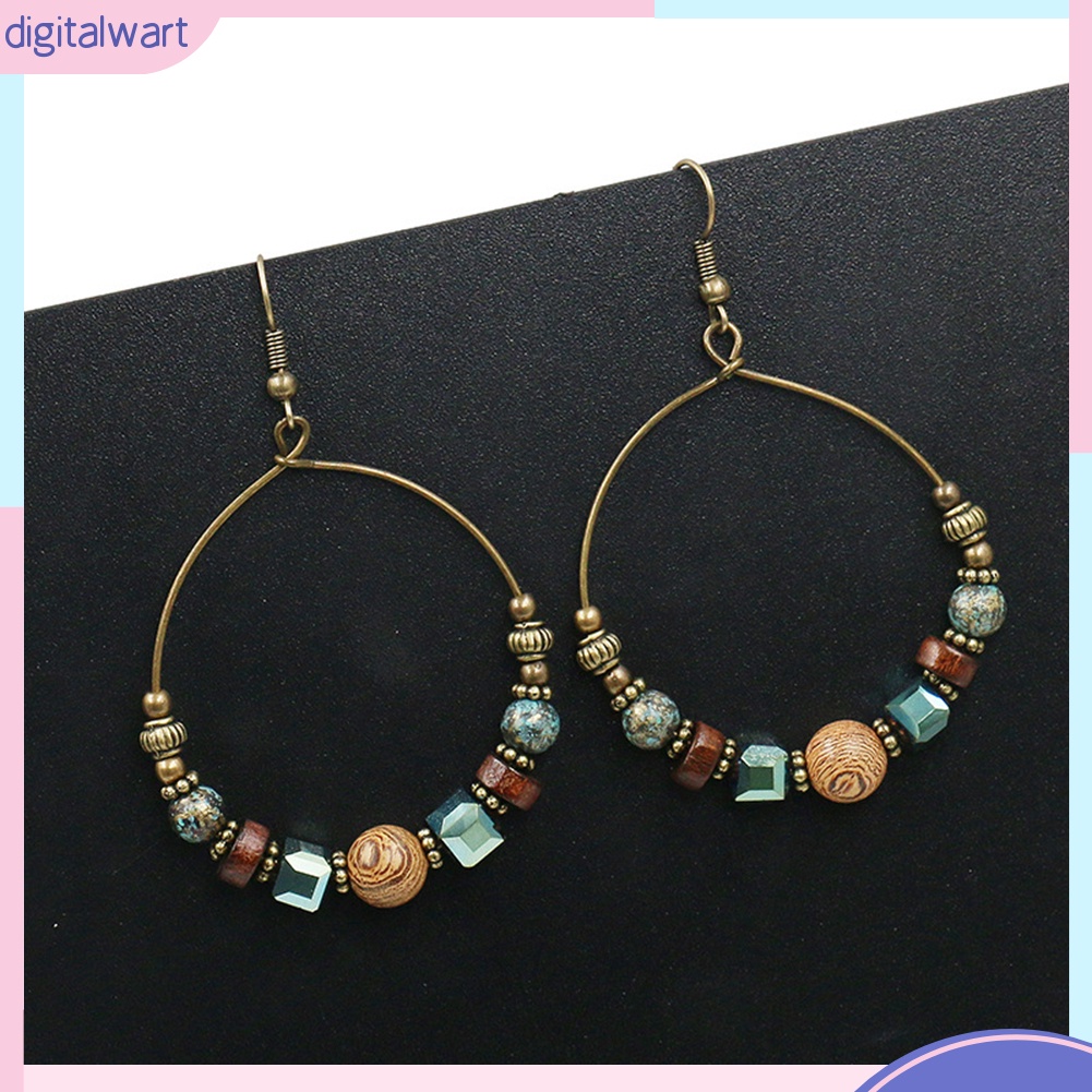 Khuyên Tai Nữ Trang Dáng Tròn Phong Cách Bohemian