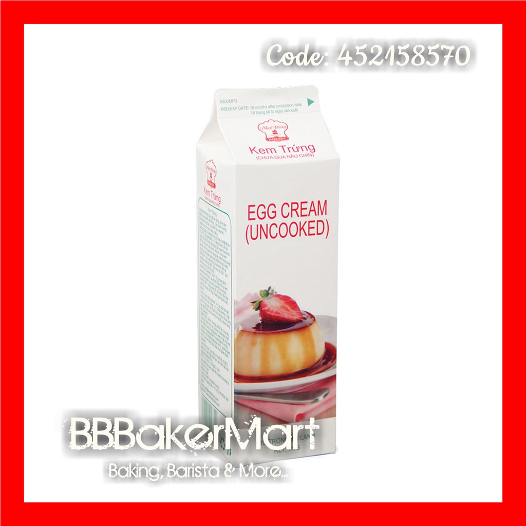 HỎA TỐC  Kem trứng EGG CREAM Nhất Hương - Hộp 1kg