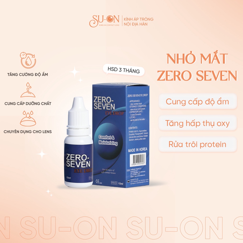 Nhỏ mắt chuyên dụng dành cho kính áp tròng Zero Seven-15ml