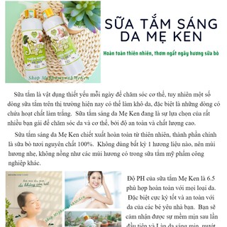 SỮA TẮM SÁNG DA MẸ KEN (250ml)