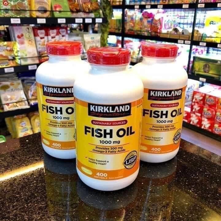 DẦU CÁ FISH OLL KIRKLAND 1000MG – 400 VIÊN CỦA MỸ