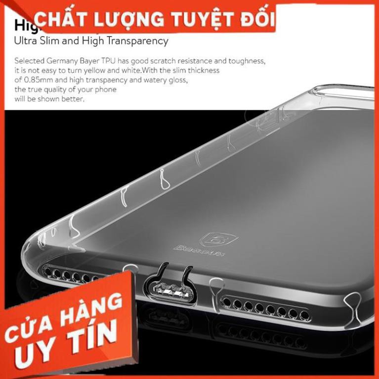 Ốp lưng silicon nhám siêu mỏng cho iPhone 7 Plus / iPhone 8 Plus chính hãng Baseus Super Slim (chống trầy)