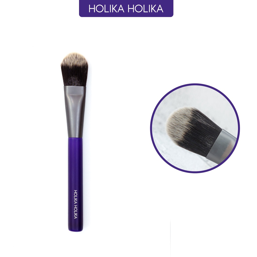 Cọ tán kem nền dẹt Hàn Quốc Holika Holika Magic Tool Flat Foundation lông mềm mại, thiết kế dễ dàng sử dụng 15,8x2,5cm