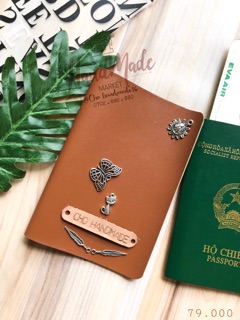 Vỏ hộ chiếu khắc tên ( passport cover )