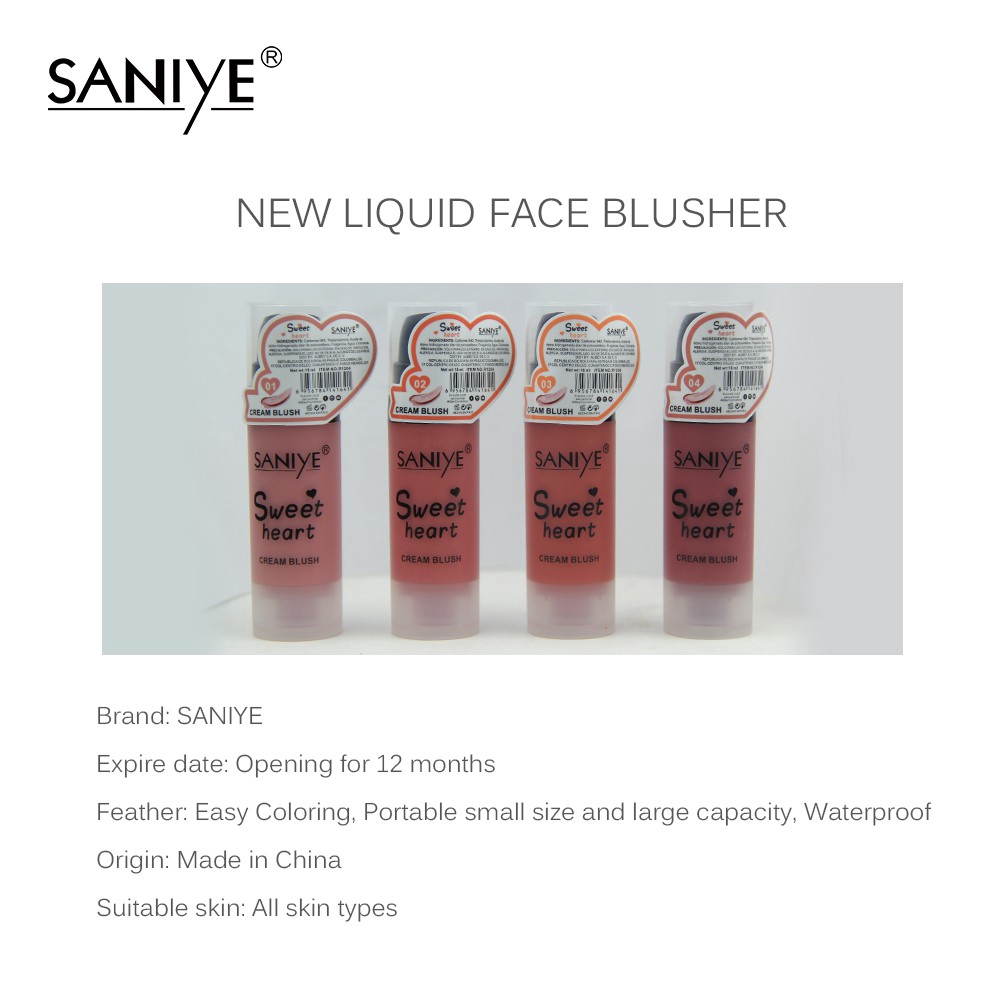 SANIYE Má hồng dạng lỏng kháng nước dưỡng ẩm làm sáng màu da lâu trôi R1204 | BigBuy360 - bigbuy360.vn
