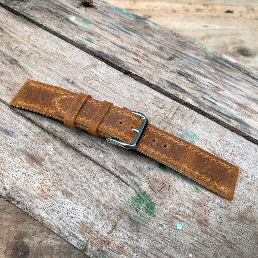 Dây Đồng Hồ Da Bò Thật Handmade [TẶNG KÈM KHÓA]