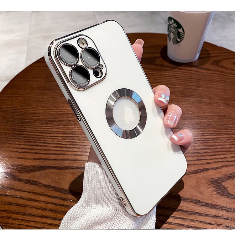 Ốp Điện Thoại Dẻo Mạ Màu 6D Sang Trọng Có Miếng Dán Bảo Vệ Camera Cho iPhone 11 Pro MAX 12 13 Pro MAX Xr XS MAX Sự Bảo Vệ