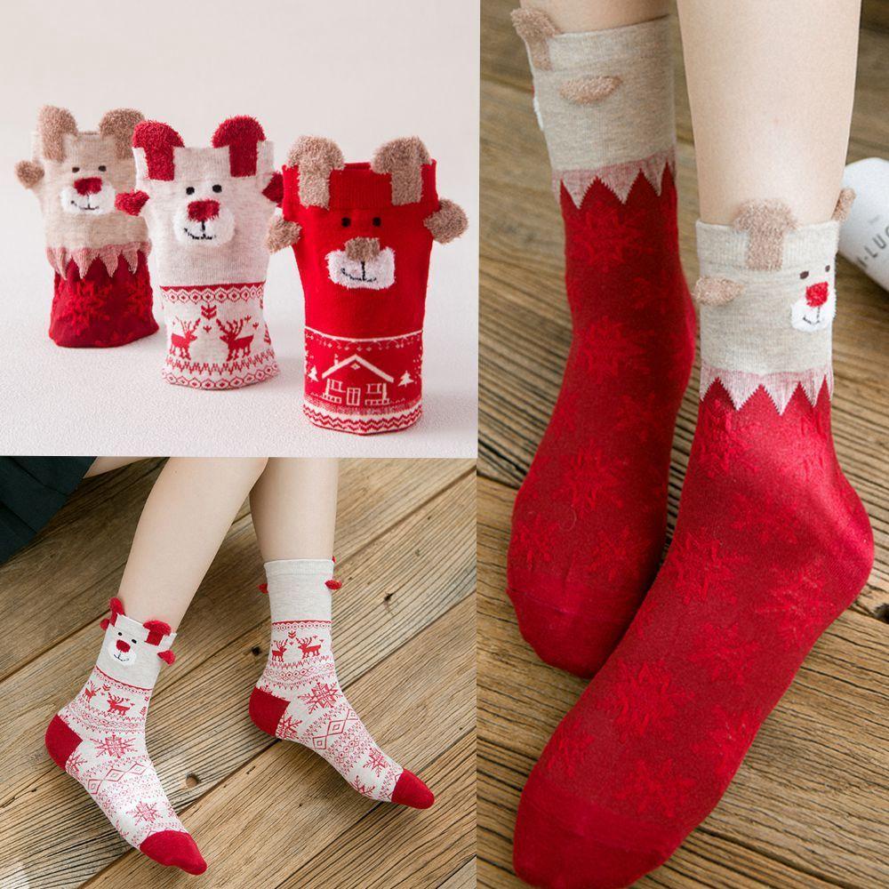 Vớ Giáng Sinh Mềm Mại Ấm Áp Thời Trang Mùa Đông Cho Nữ