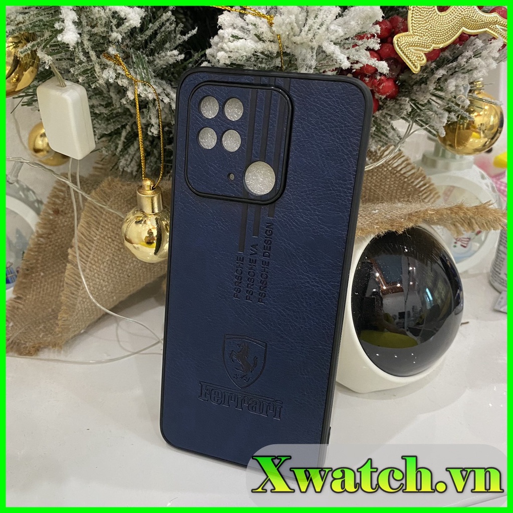 Ốp Lưng da Ferari Xiaomi Poco C40 Redmi 10A  A1 A1+ A2+ Redmi K50 Ultra phân khúc cao cấp