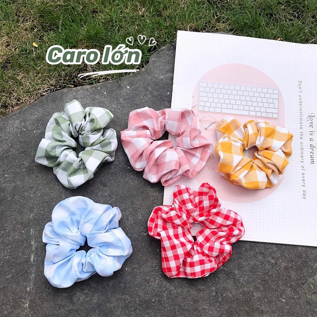 SCRUNCHIES CARO  SIÊU CUTE CỘT TÓC VẢI THỜI TRANG GIÁ RẺ