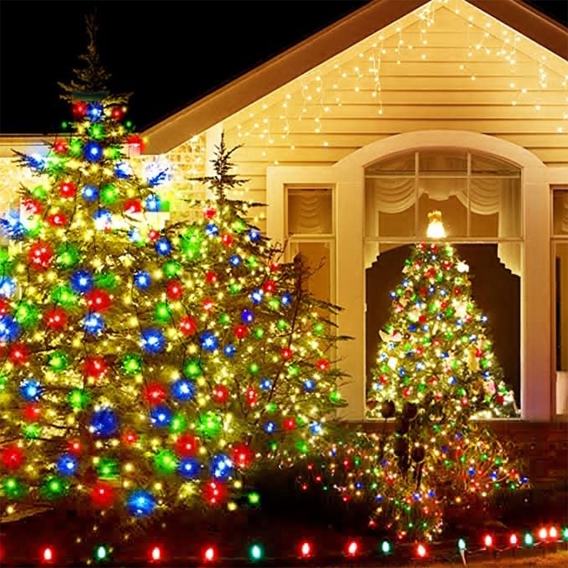Hàng Mới Về Mới Dây Đèn led Hình Thác Nước Ngôi Sao Trang Trí Cây Thông Noel