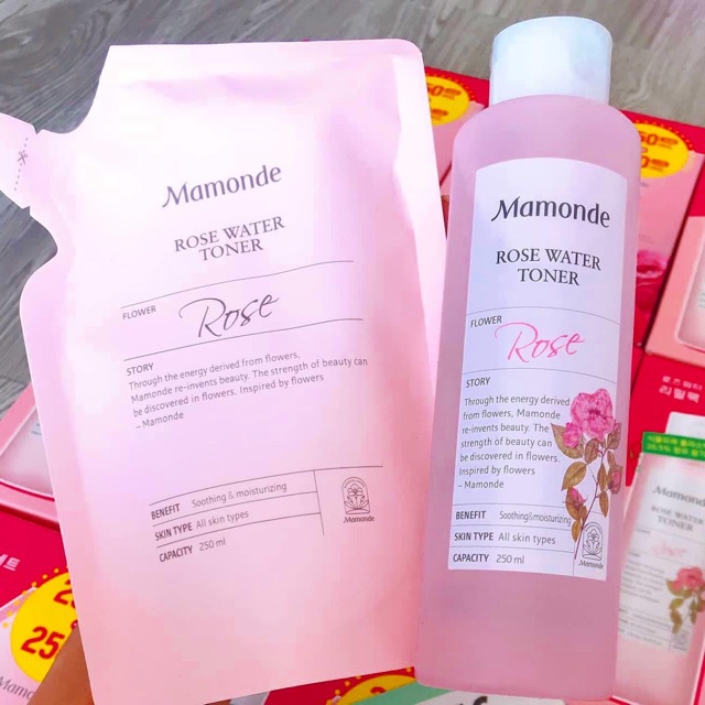 TÚI REFILL TONER MAMONDE HOA HỒNG 250ML | BigBuy360 - bigbuy360.vn