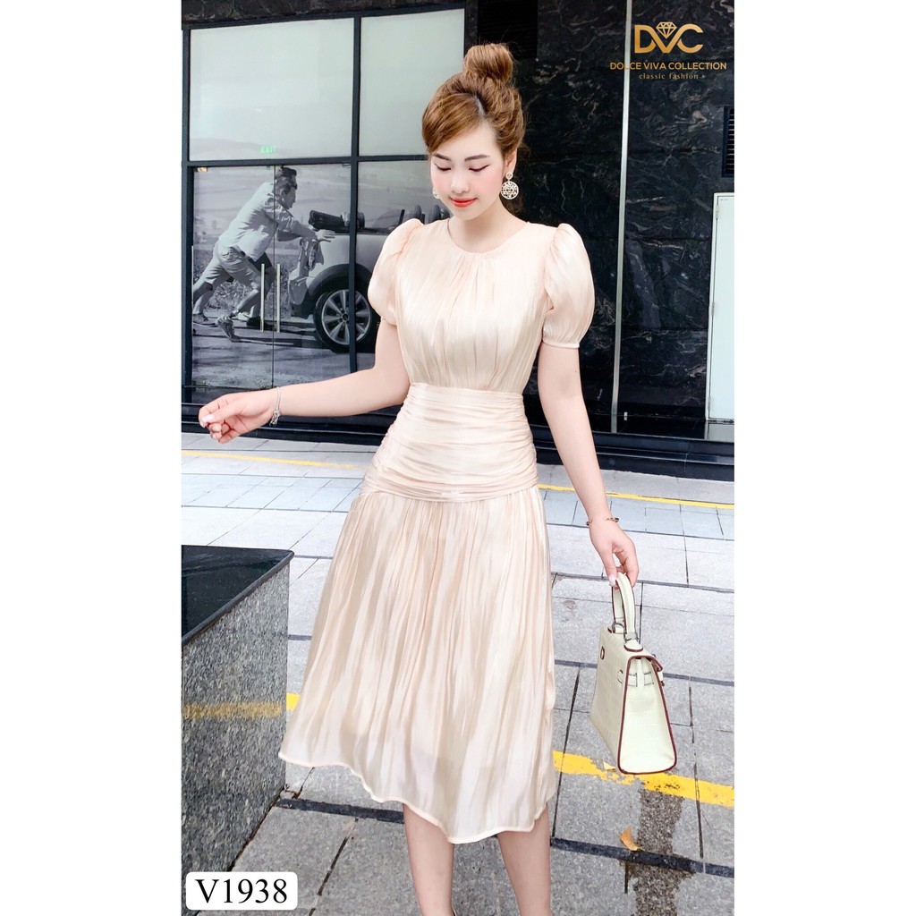 Váy be xòe thiết kế V1938  - QUEEN SHOP DOLCE VIVA COLLECTION(ảnh người mẫu+ảnh trải sàn do shop chụp tự chụp)