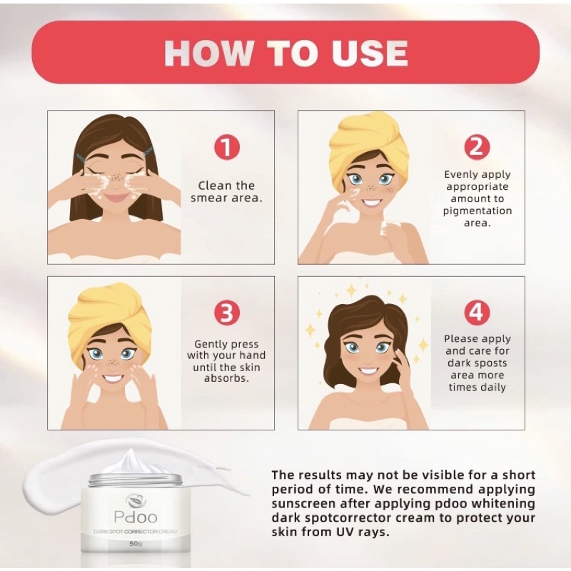 Kem trắng da xoá thâm nám, chống lão hoá Pdoo 50g USA