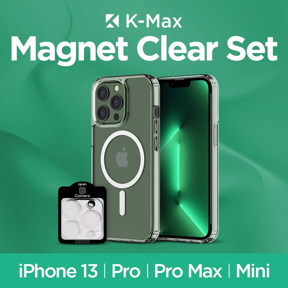 Ốp điện thoại trong suốt từ tính bảo vệ ống kính máy ảnh cho iPhone13