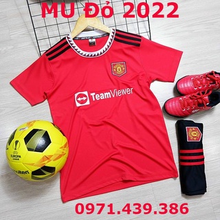 MU trẻ em,người lớn đỏ sân nhà 2021-2022 bộ thể thao,đá bóng thun lạnh loại 1 (IN ẤN THEO YÊU CẦU)
