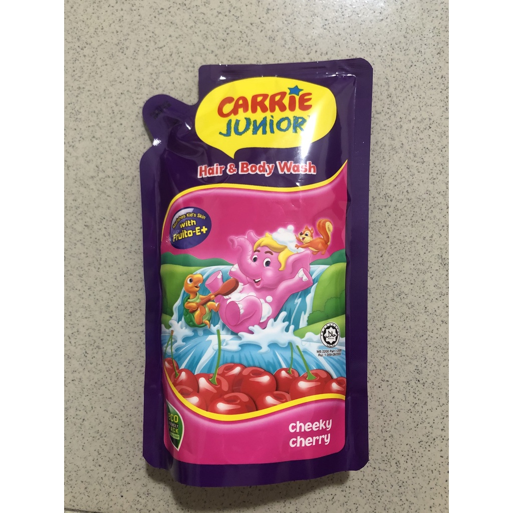 Bịch Sữa Tắm Gội cho bé Carrie Junior Hương Cherry (500ml/bịch)