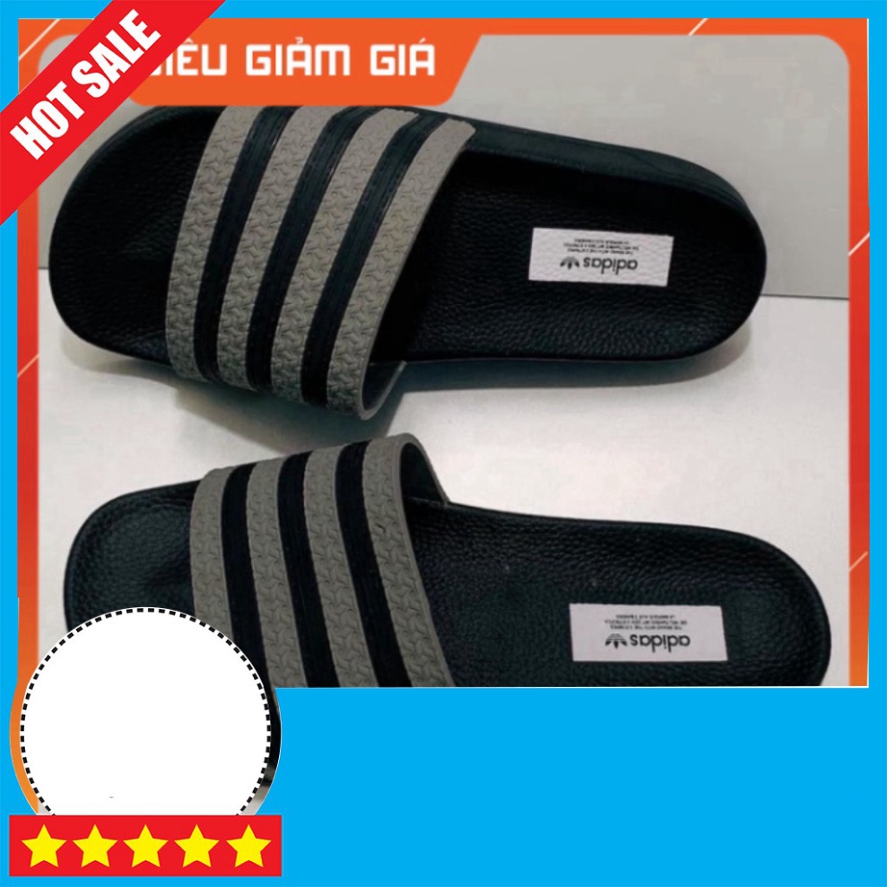 Dép quai ngang ADIDAS dép Unisex nam nữ đế cao su êm chân bền chắc thời trang BA SỌC ĐẾ CHỮ TrungPii Si