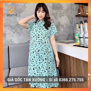 [BÁN SỈ] Đầm bầu công sở 2MAMA thiết kế sơ mi họa tiết vệt đen - V23