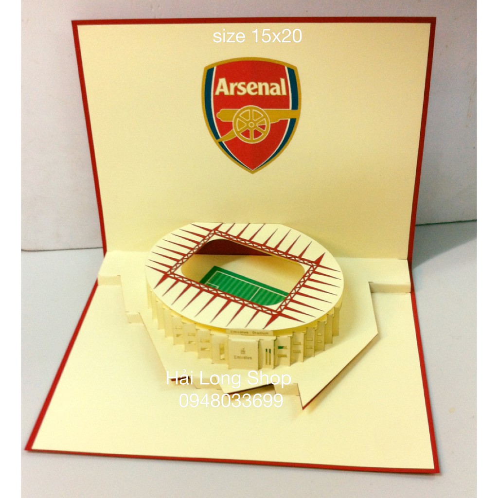 Arsenal  Stadium  - Sân Bóng - Thiệp 3D (mở 90 độ) | BigBuy360 - bigbuy360.vn