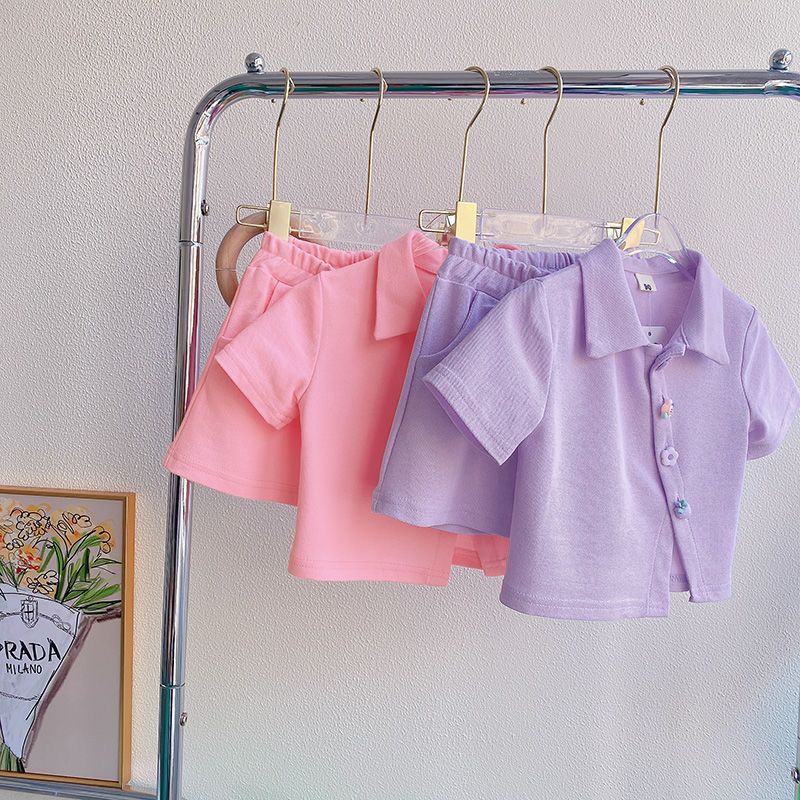 Set Đồ Thể Thao 5 Món Áo Thun Tay Ngắn In Họa Tiết Hoạt Hình Thời Trang Mùa Hè Cho Bé Gái