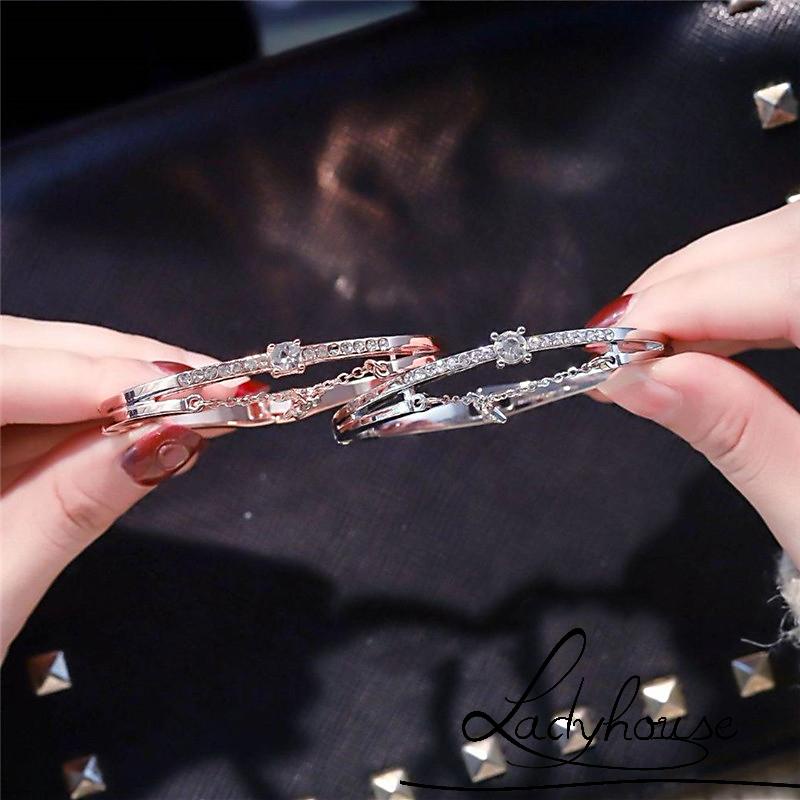 Vòng Tay Đính Đá Hình Ngôi Sao Năm Cánh Thời Trang Cho Nữ