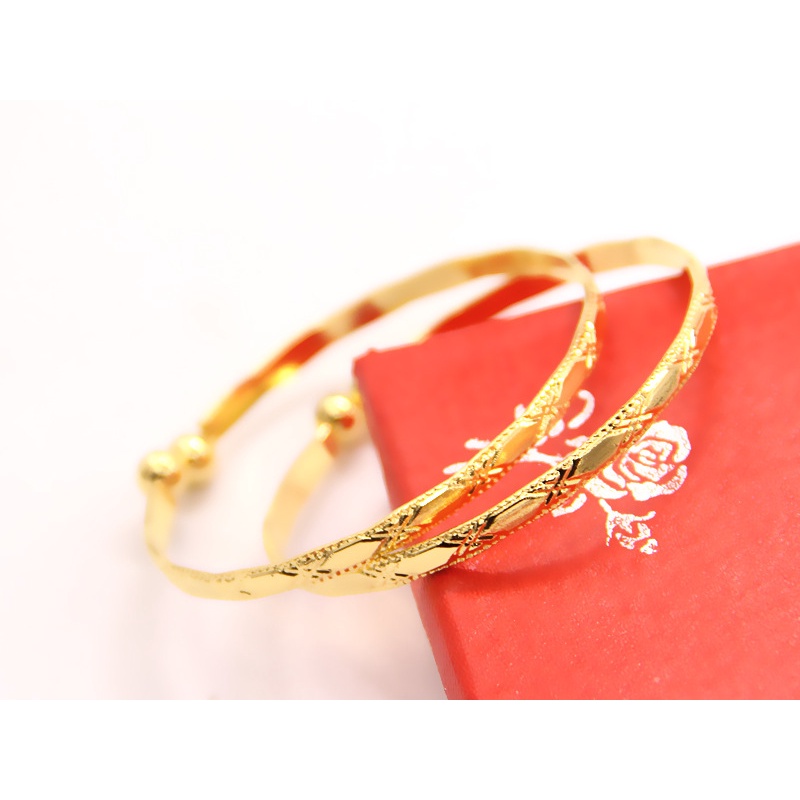 Vòng đeo tay hở BAMOER Aid027 mạ vàng điều chỉnh được thời trang cho nữ