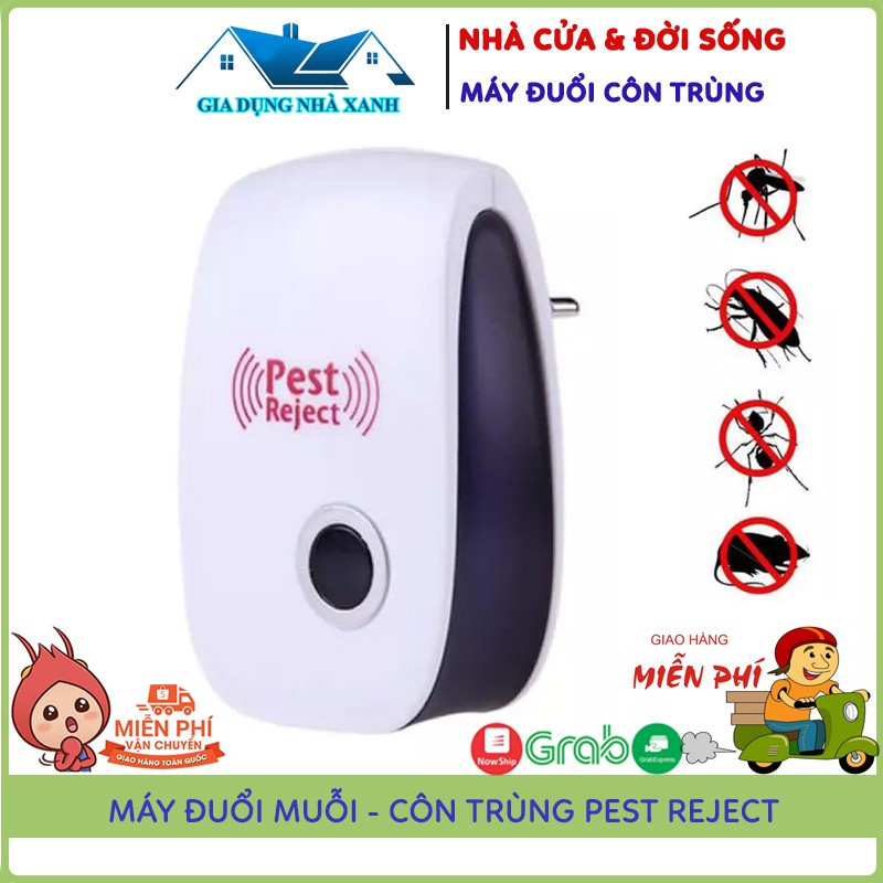 Máy Đuổi Côn Trùng, Thiết Bị Xua Đuổi Côn Trùng Pest Rejeck, Không Dùng Hóa Chất, An Toàn Khi Sử Dụng