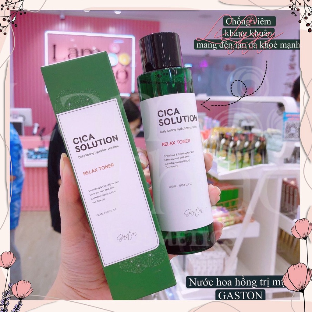 Nước Hoa Hồng Ngừa Mụn Làm Dịu Da Gaston Cica Solution Relax Toner - LiLyyy.Cosmetics 💥