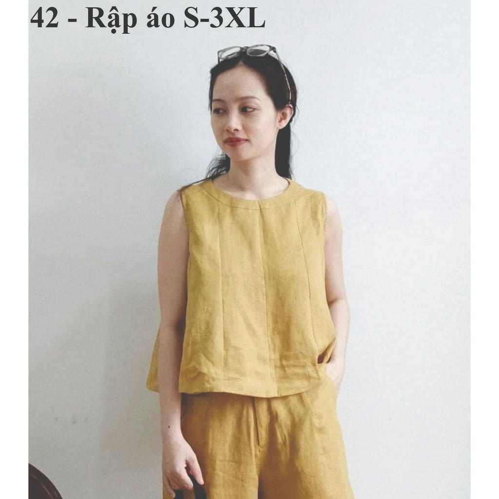 Rập giấy Áo croptop mã 42 - Bản vẽ
