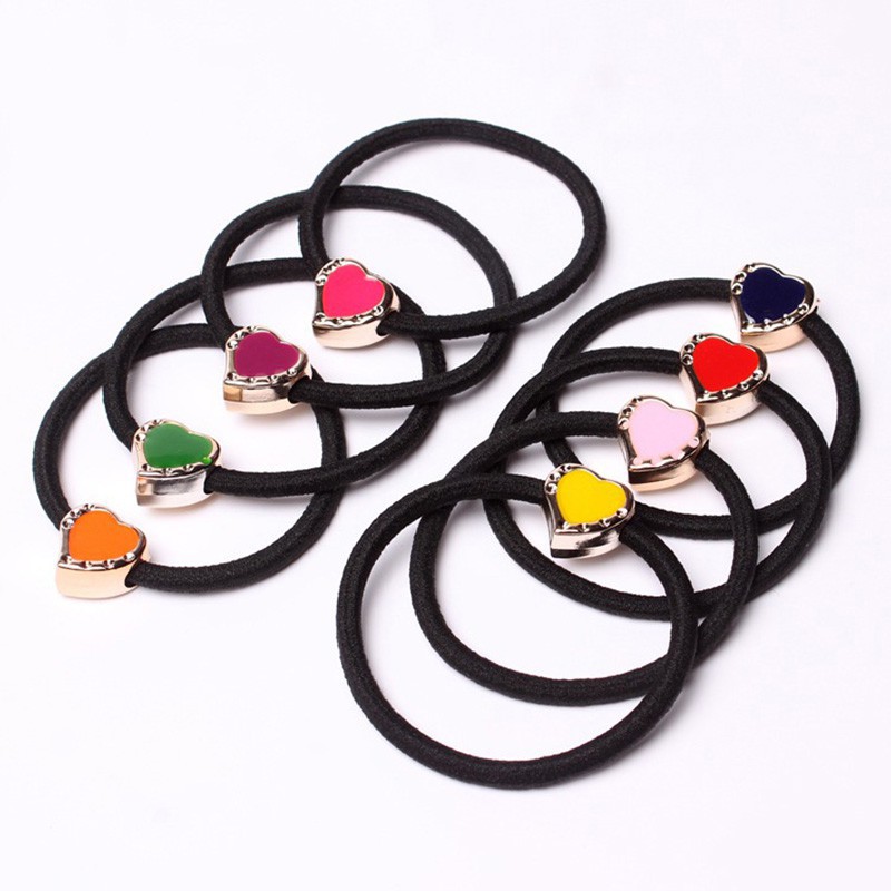 Set 10 thun cột tóc hình dễ thương cho nữ/bé gái