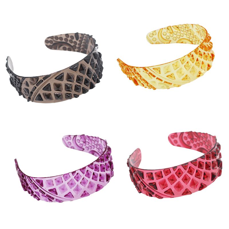 Băng Đô Bằng Nhựa Trong Suốt Họa Tiết Quả Dứa 3D Dễ Thương Thời Trang Mùa Hè Cho Nữ