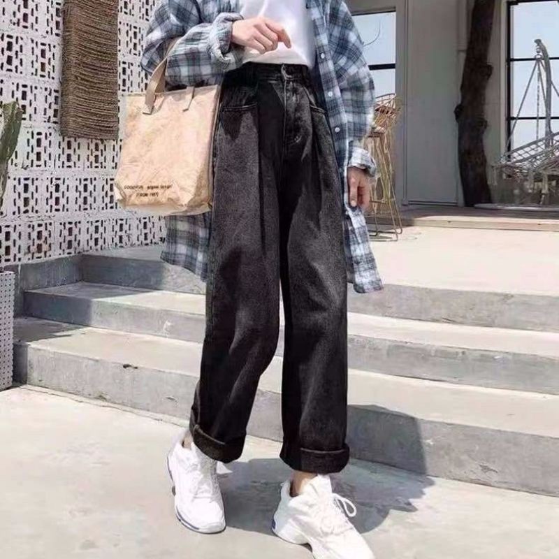 [HÀNG CÓ SẴN] quần jeans nữ ống suông