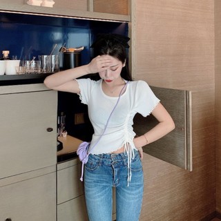 Áo kiểu dây rút 1 bên