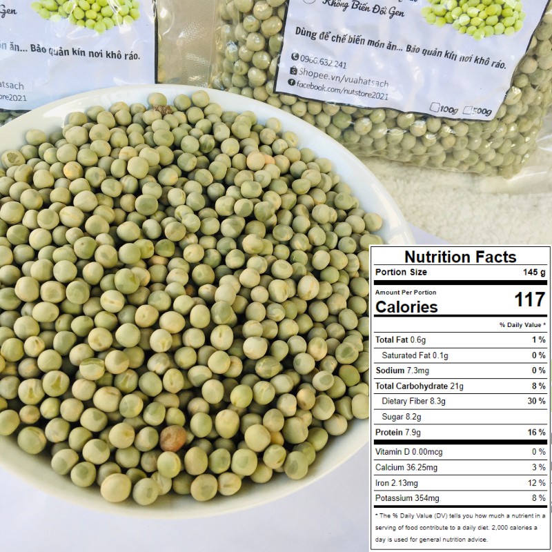 Đậu hà lan hữu cơ ăn dặm cho bé Nut Store 500g