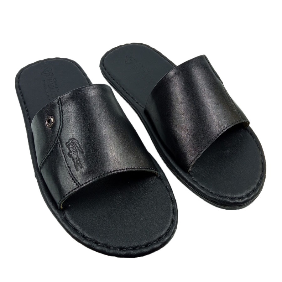 Dép nam quai ngang trơn Dép da nam DA THẬT