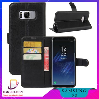 Bao da Samsung S8 cao cấp có nắp gập và chống xem phim