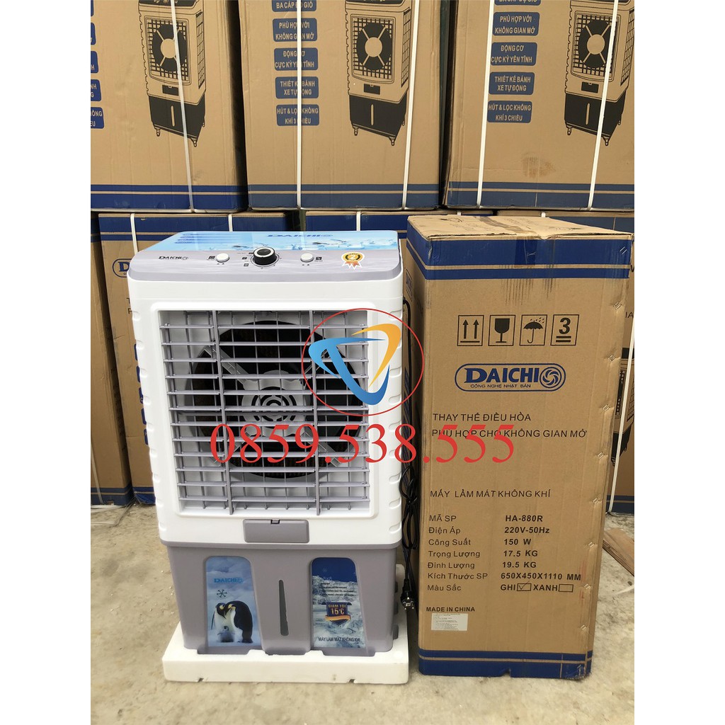 QUẠT ĐIỀU HÒA HƠI NƯỚC HA 880R - 80L Có Bơm Tự Ngắt Tặng kèm 2 cục đá khô, Bảo Hành 24 Tháng