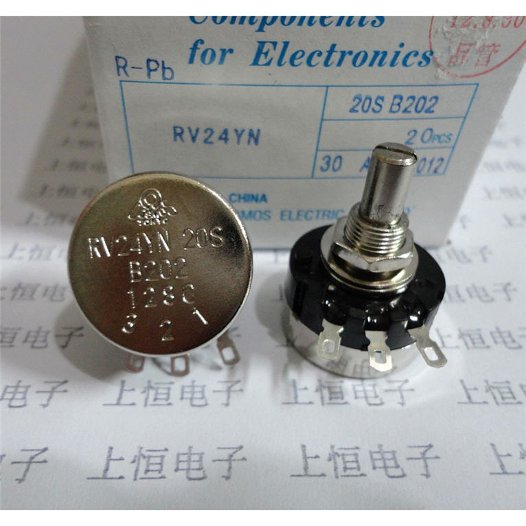 [1 CHIẾC] Biến trở Tocos RV24 250K (Chưa kèm nắp chụp) (RV24YN20S B254 254)
