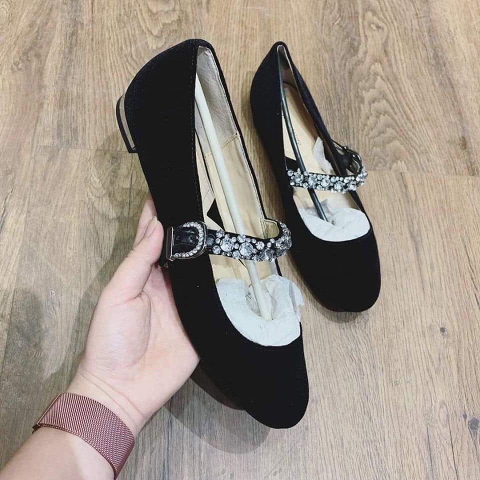 Giày nhung búp bê quai đá tiểu thư Vintage-Ord/ẢNH THẬT | BigBuy360 - bigbuy360.vn