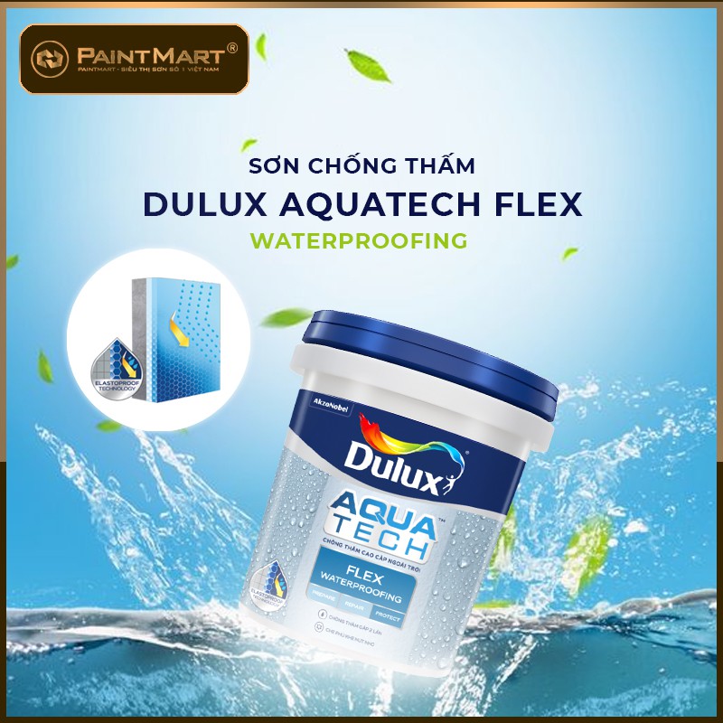 Chống thấm màu Dulux 18L- chống thấm trang trí ,không cần sơn phủ