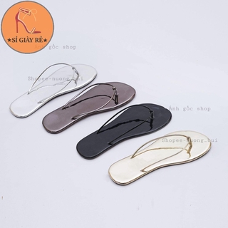 Dép kẹp xỏ ngón nữ da bóng - Dép đi biển - đi chơi